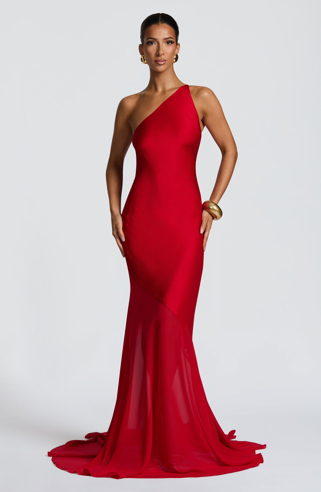 Haliaessa Gown in Red by Clandour, product photo 1