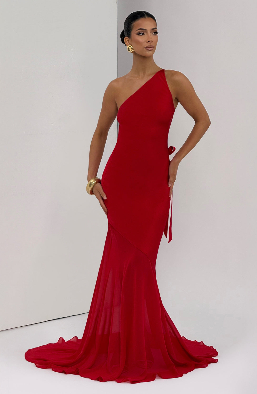 Haliaessa Gown in Red by Clandour, product photo 6