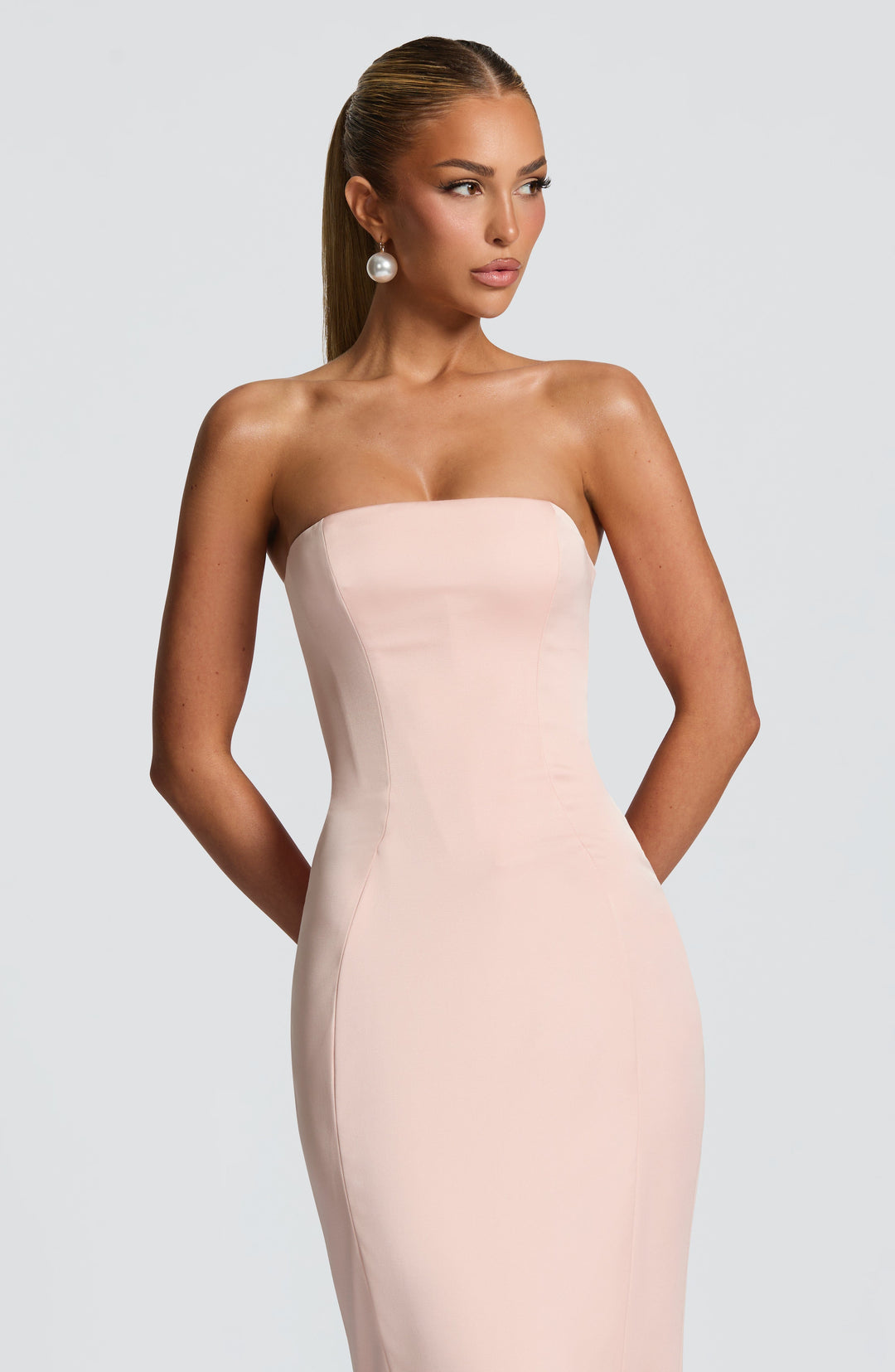 Haliaia Gown in Blush by Clandour, product photo 6