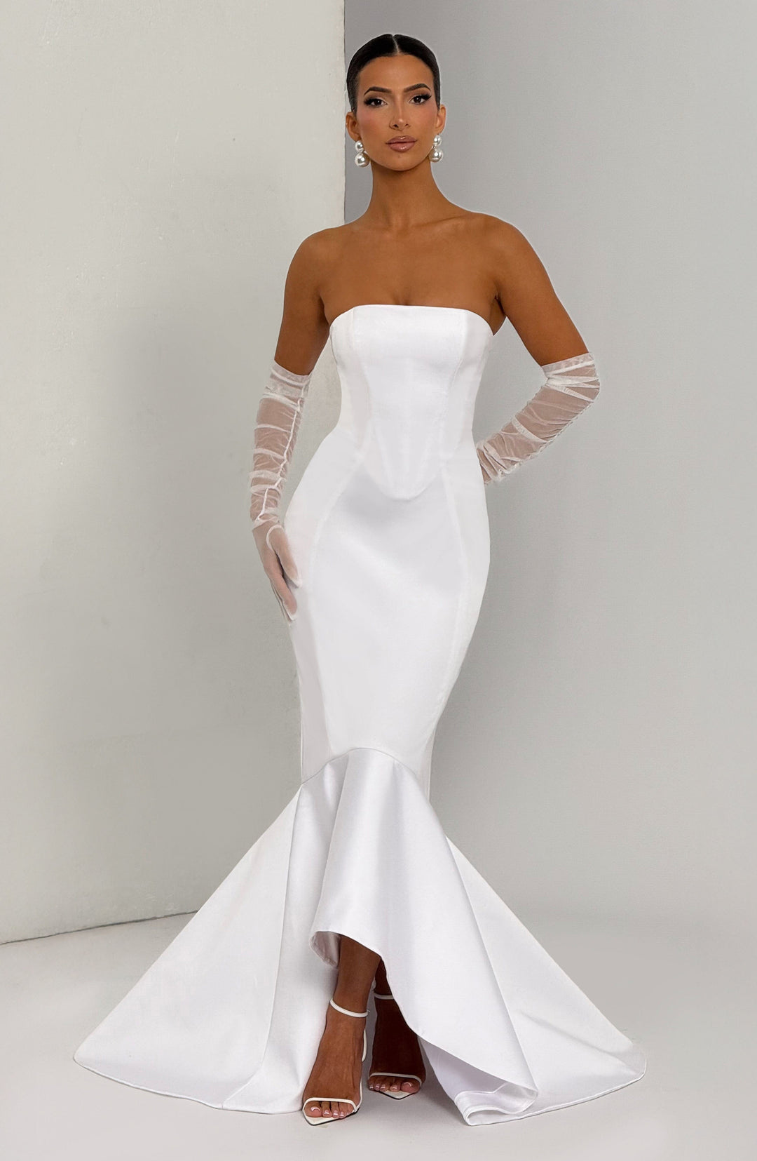 Haliaia Gown in Ivory by Clandour, product photo 2