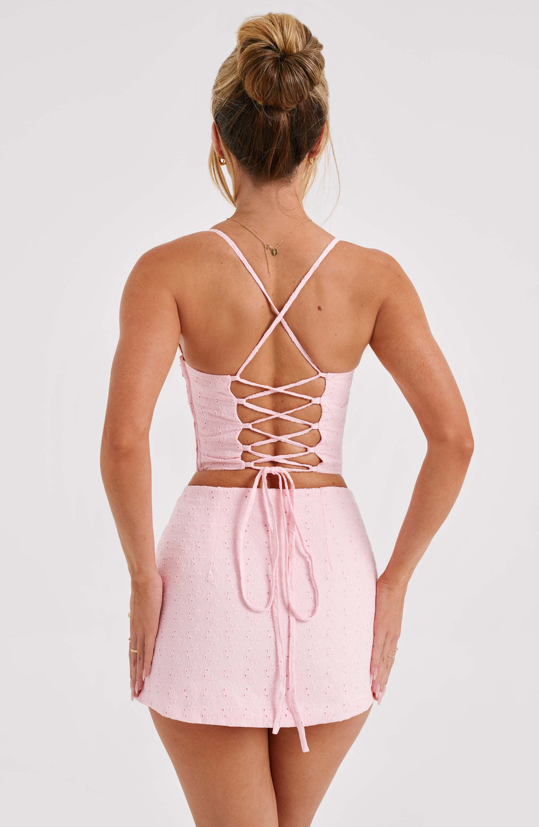 Haliaina Mini Skirt in Blush by Clandour, product photo 3