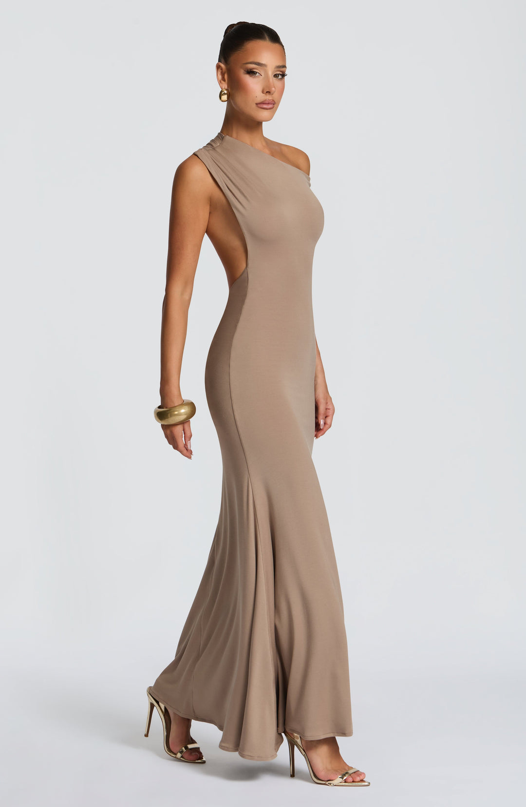 Haliairis Maxi Dress in Stone by Clandour, product photo 1