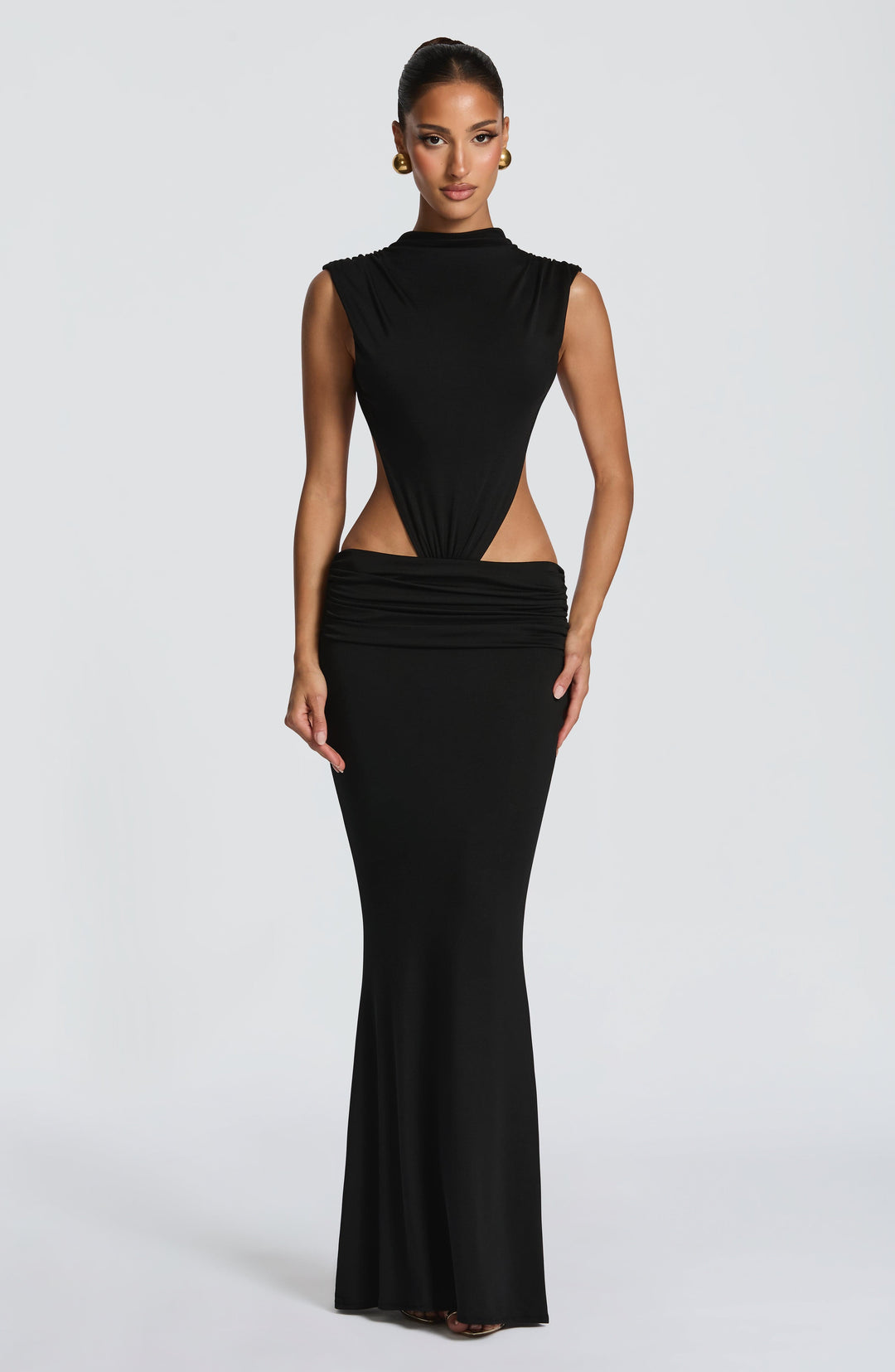 Halialina Maxi Dress in Black by Clandour, product photo 3