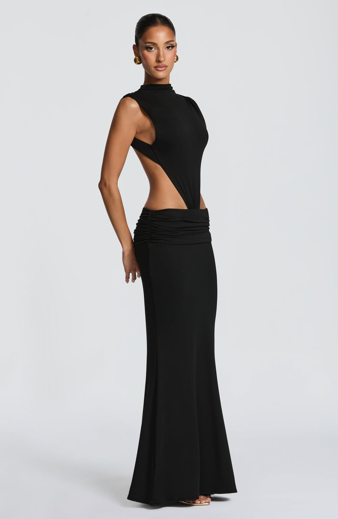 Halialina Maxi Dress in Black by Clandour, product photo 5