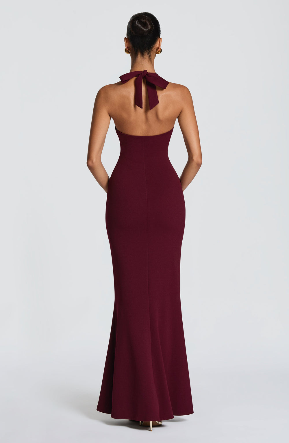 Haliamira Maxi Dress in Cherry Lacquer by Clandour, product photo 2