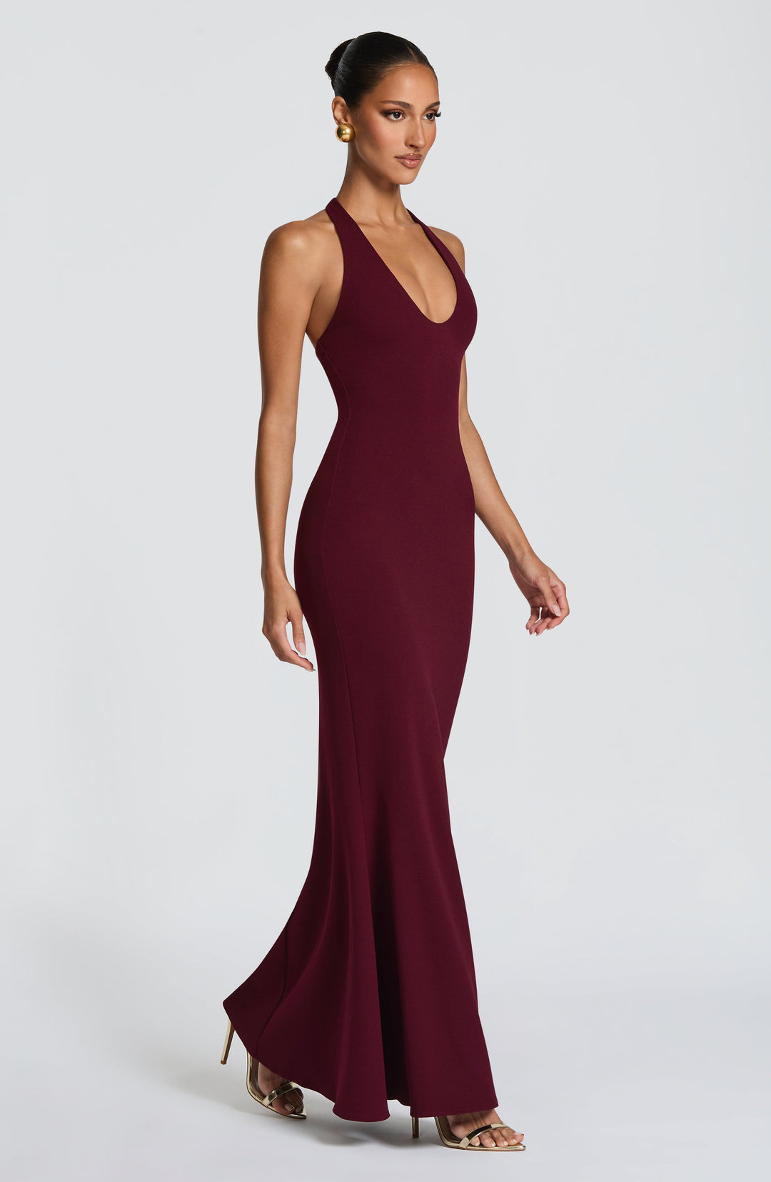Haliamira Maxi Dress in Cherry Lacquer by Clandour, product photo 3