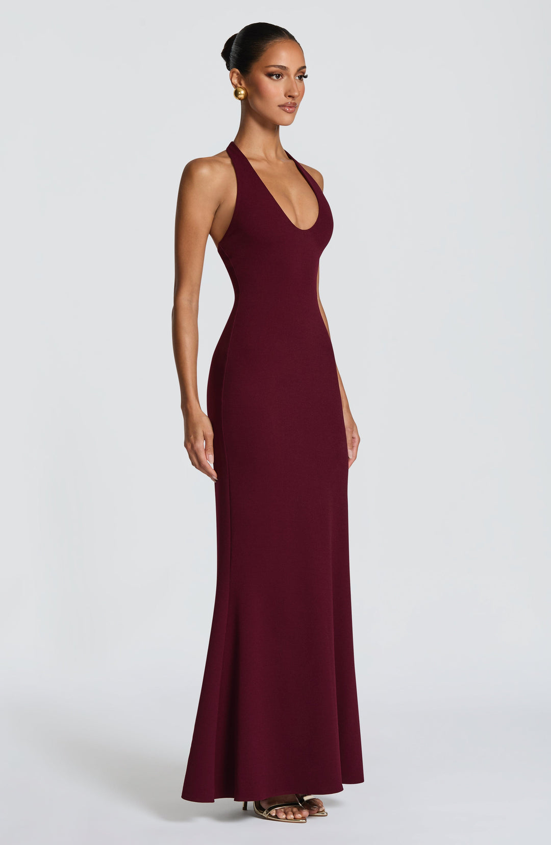 Haliamira Maxi Dress in Cherry Lacquer by Clandour, product photo 4