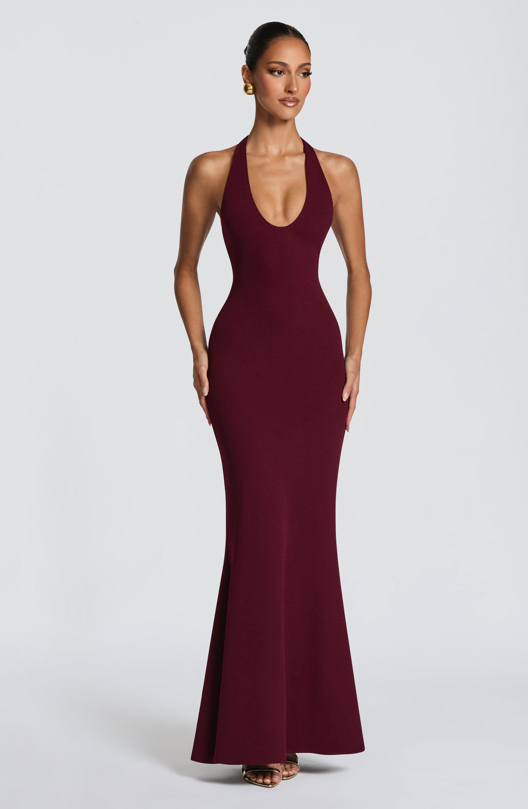 Haliamira Maxi Dress in Cherry Lacquer by Clandour, product photo 5