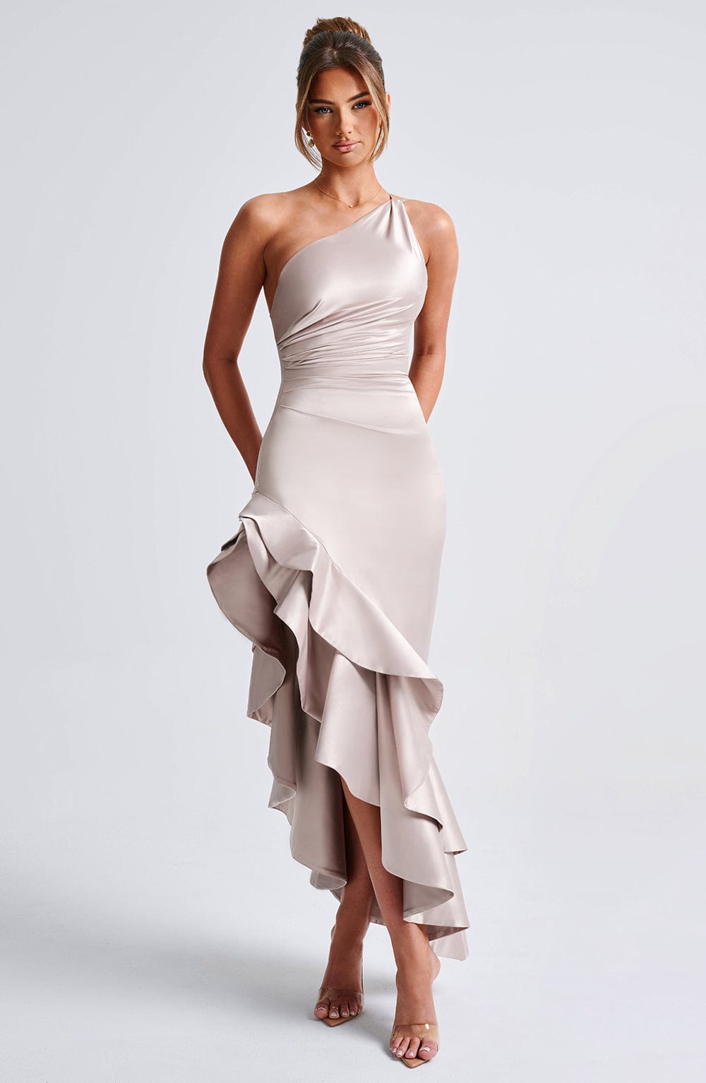 Halianna Maxi Dress in Champagne by Clandour, product photo 11