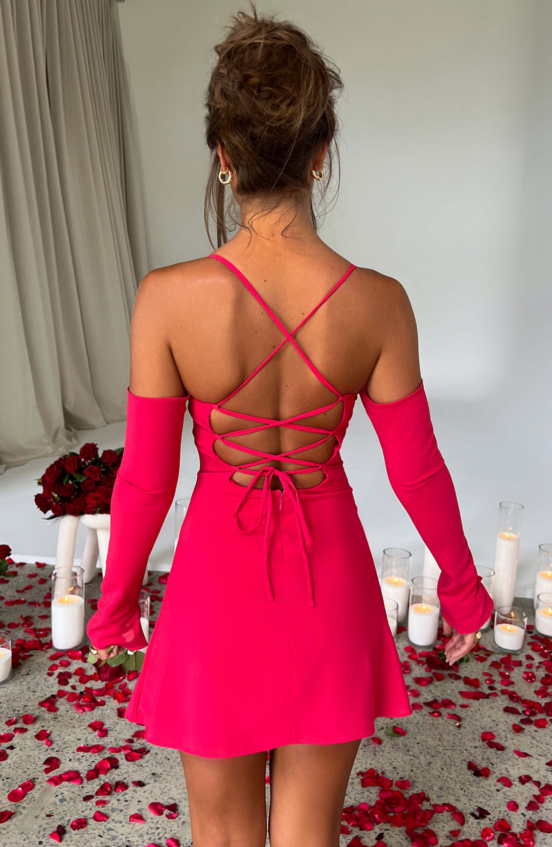 Halianora Mini Dress in Pink by Clandour, product photo 2