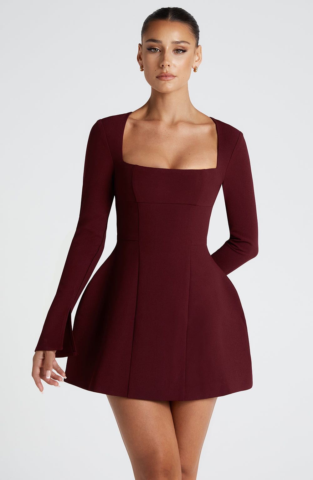 Haliaora Mini Dress in Cherry Lacquer by Clandour, product photo 1
