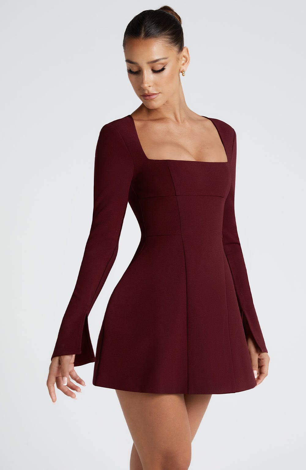 Haliaora Mini Dress in Cherry Lacquer by Clandour, product photo 2