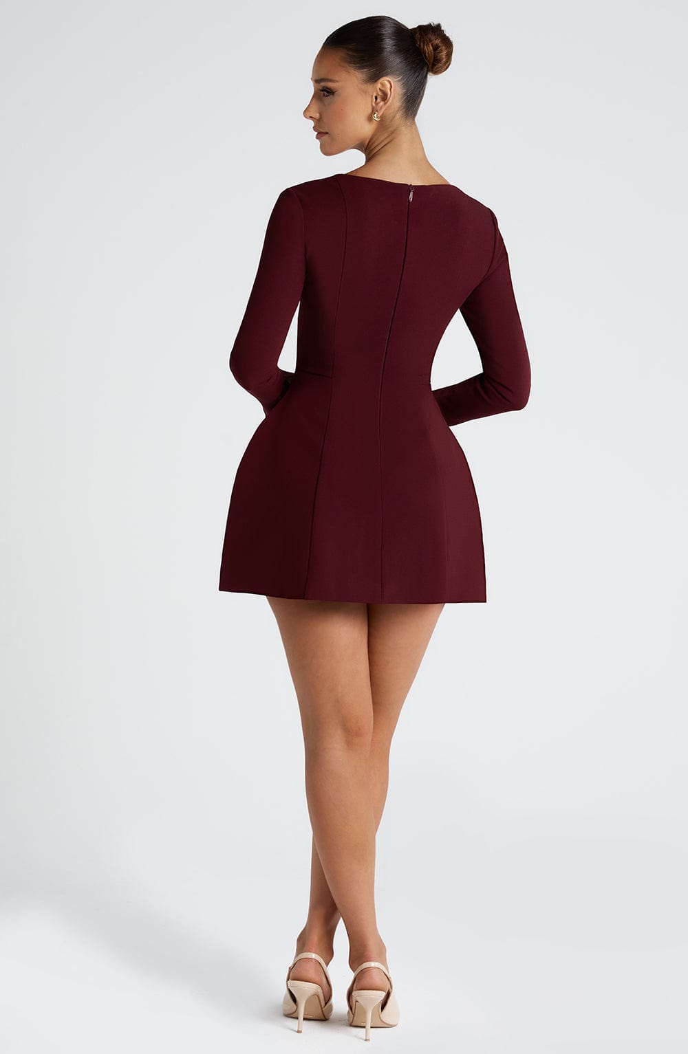 Haliaora Mini Dress in Cherry Lacquer by Clandour, product photo 3