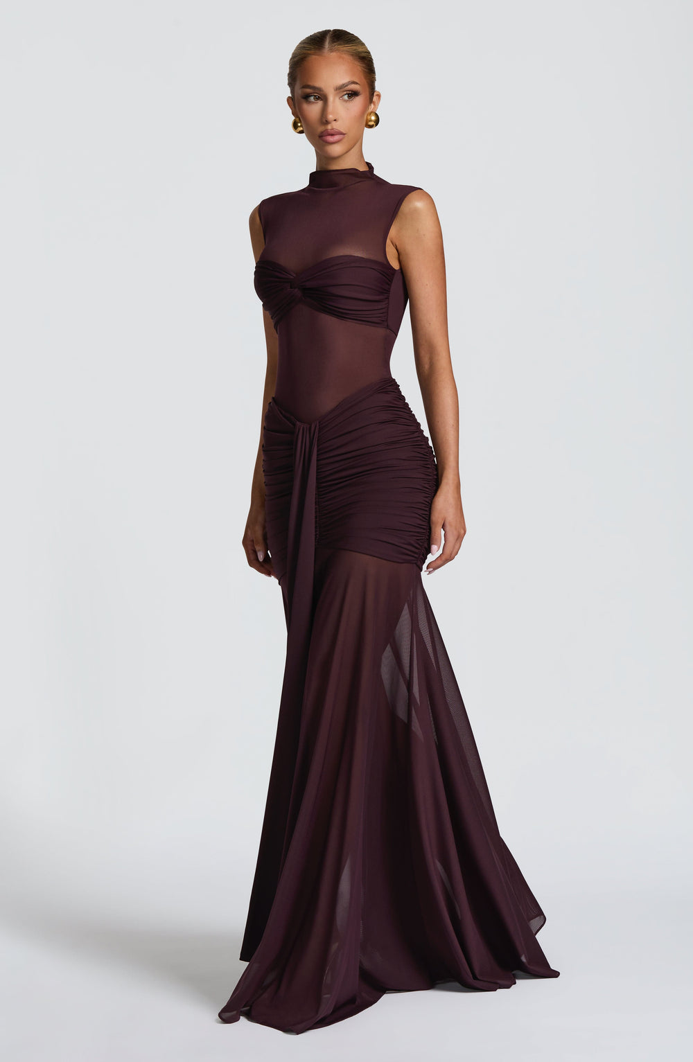 Haliaoria Maxi Skirt in Plum by Clandour, product photo 3