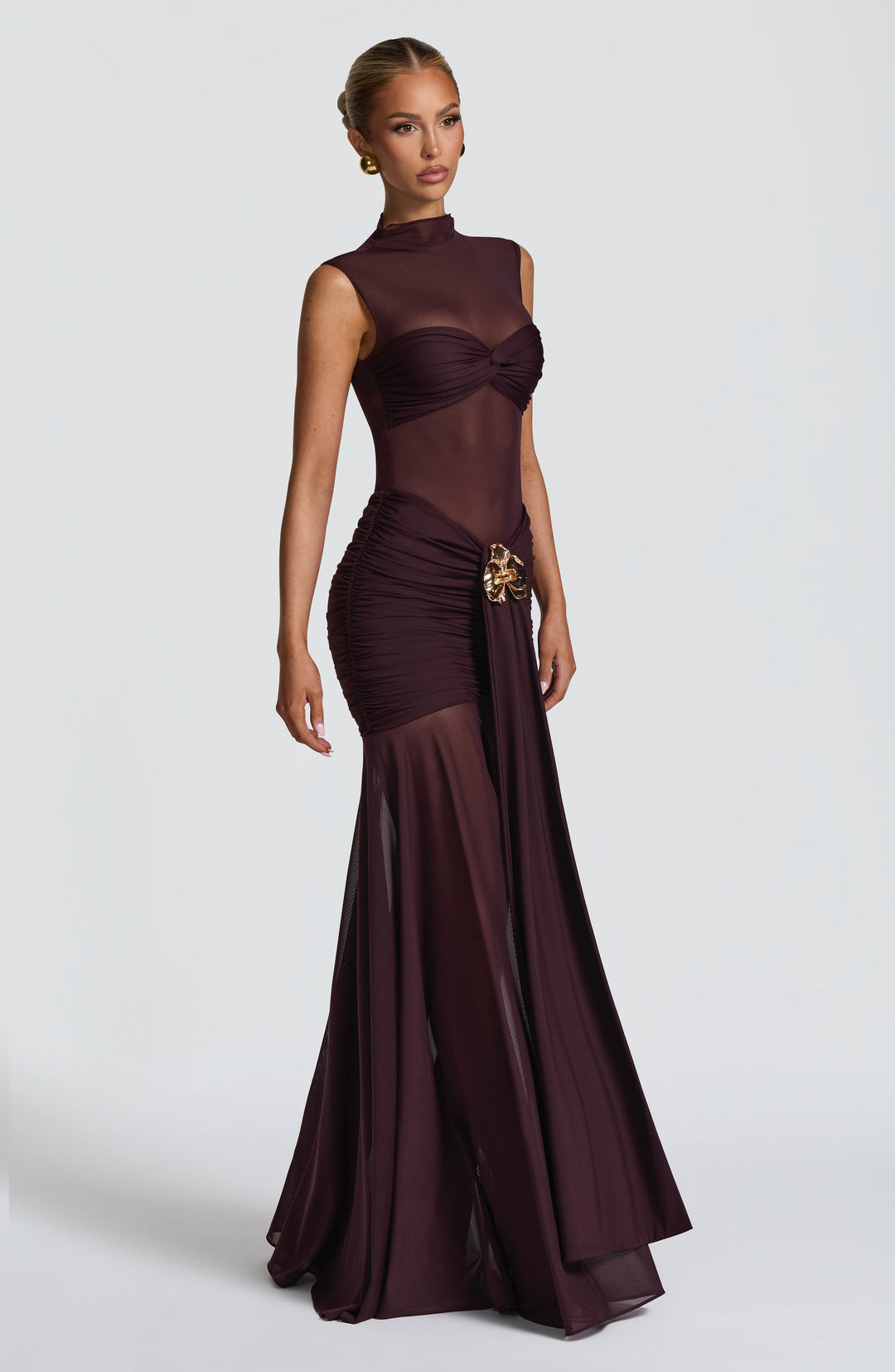 Haliaoria Maxi Skirt in Plum by Clandour, product photo 9