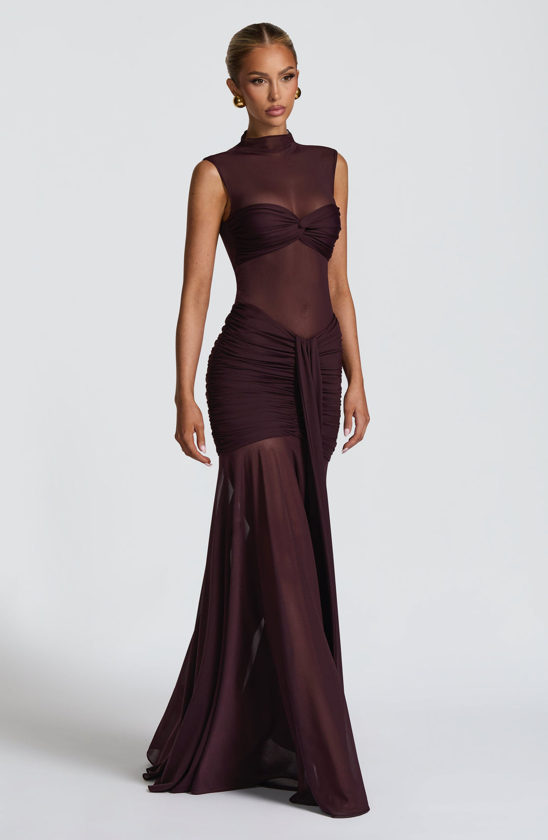 Haliaoria Maxi Skirt in Plum by Clandour, product photo 10