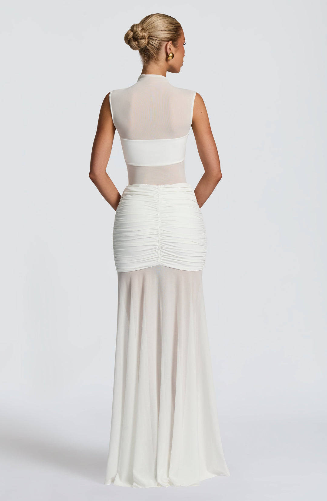 Haliaoria Maxi Skirt in White by Clandour, product photo 3