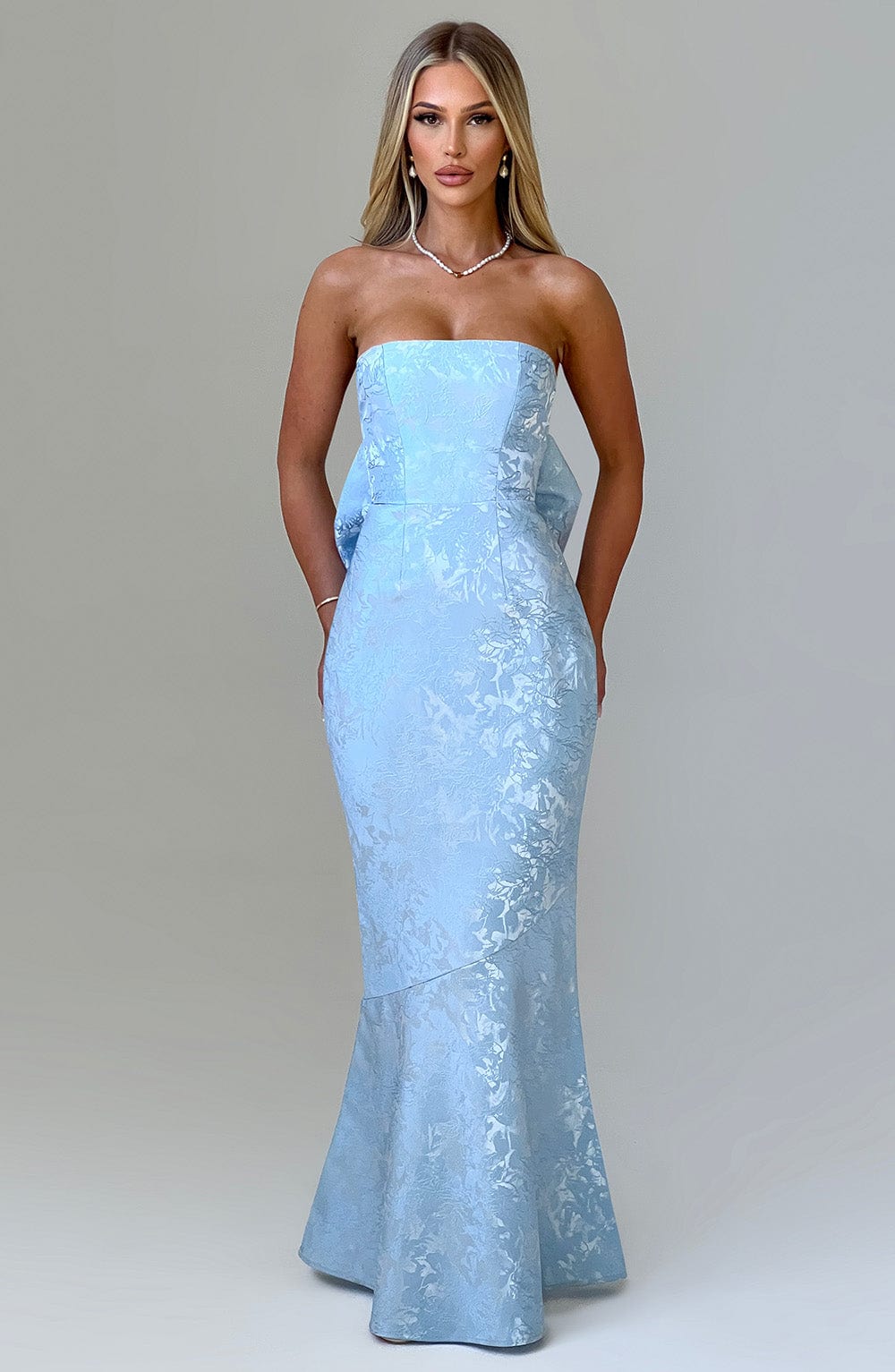 Haliara Maxi Dress in Blue by Clandour, product photo 1