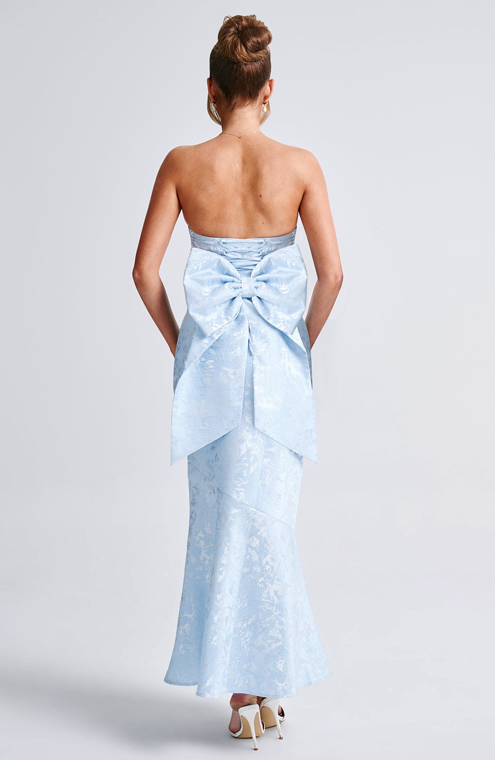 Haliara Maxi Dress in Blue by Clandour, product photo 5
