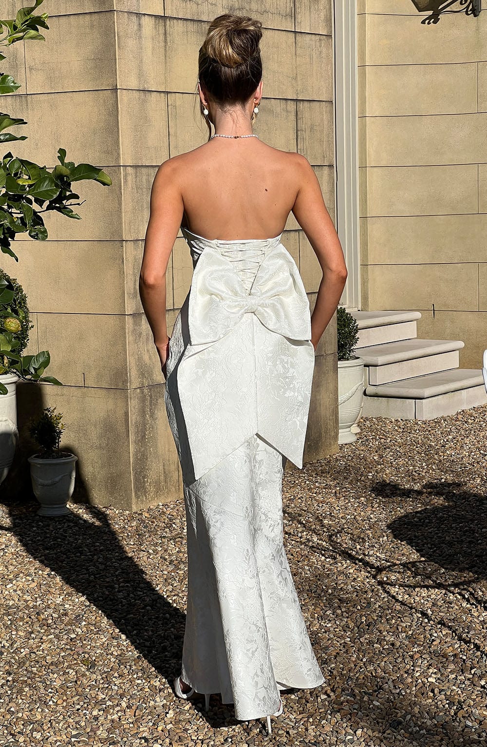 Haliara Maxi Dress in Ivory by Clandour, product photo 2