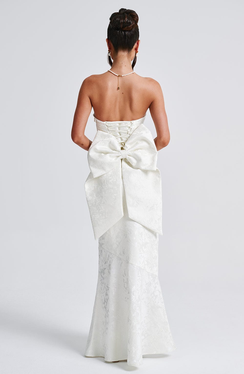 Haliara Maxi Dress in Ivory by Clandour, product photo 5