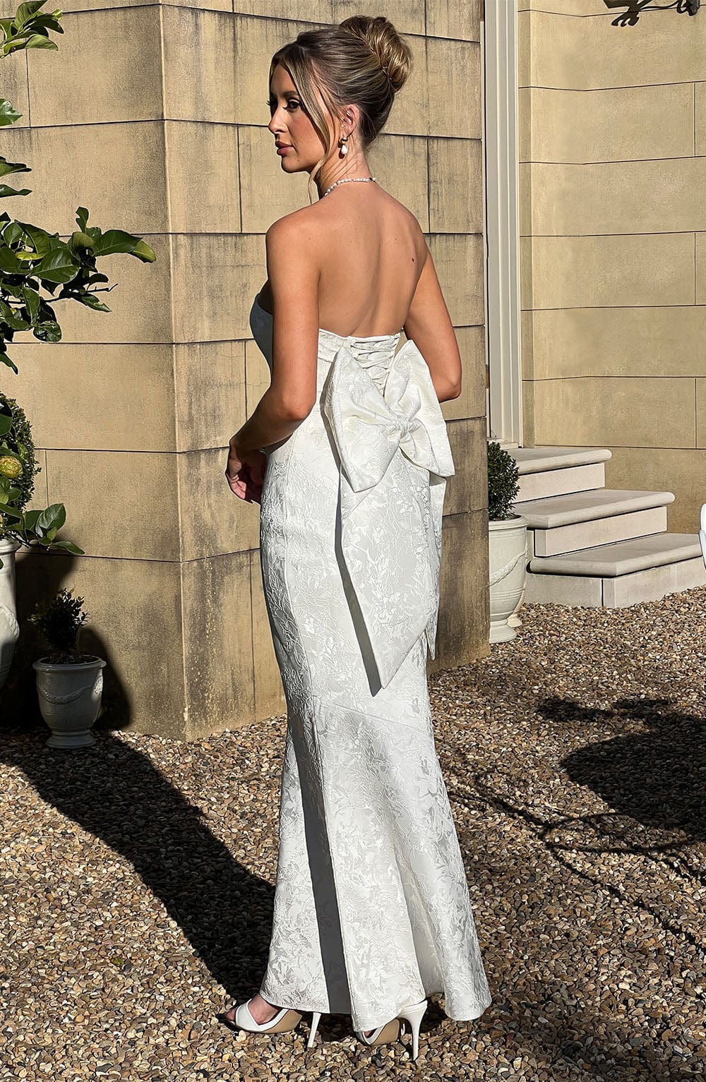 Haliara Maxi Dress in Ivory by Clandour, product photo 7