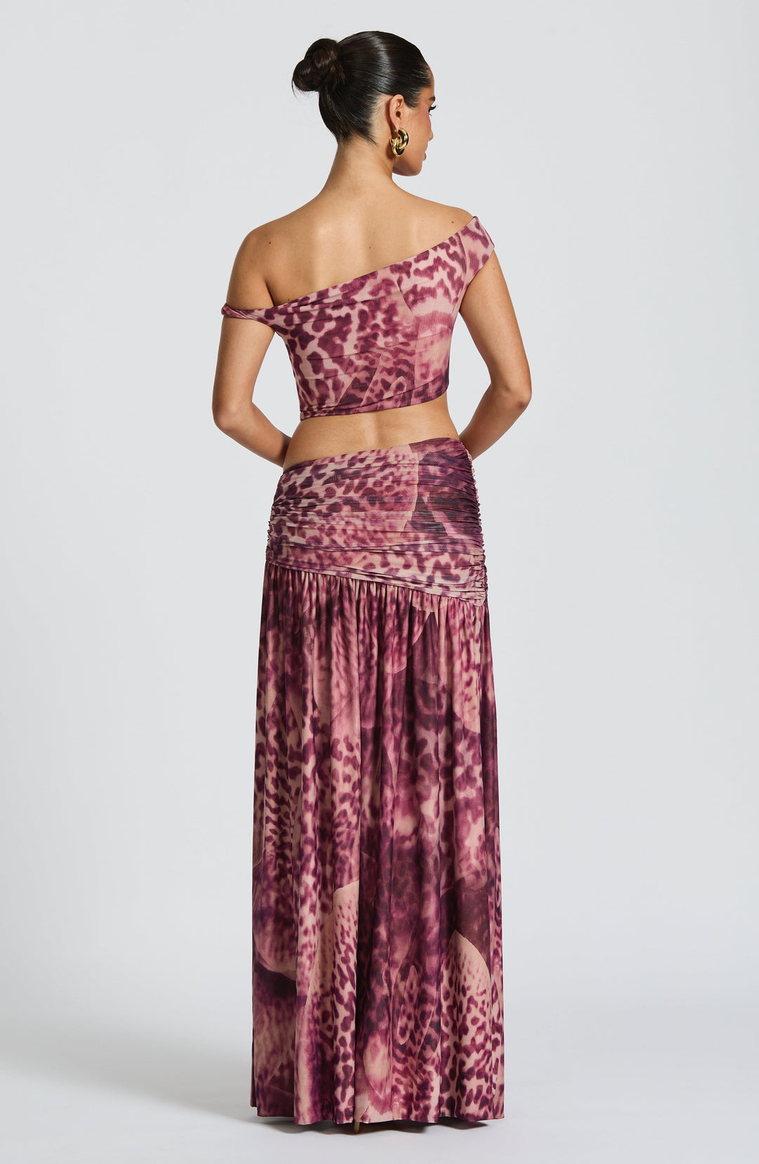 Haliari Top in Magenta Orchid Print by Clandour, product photo 3