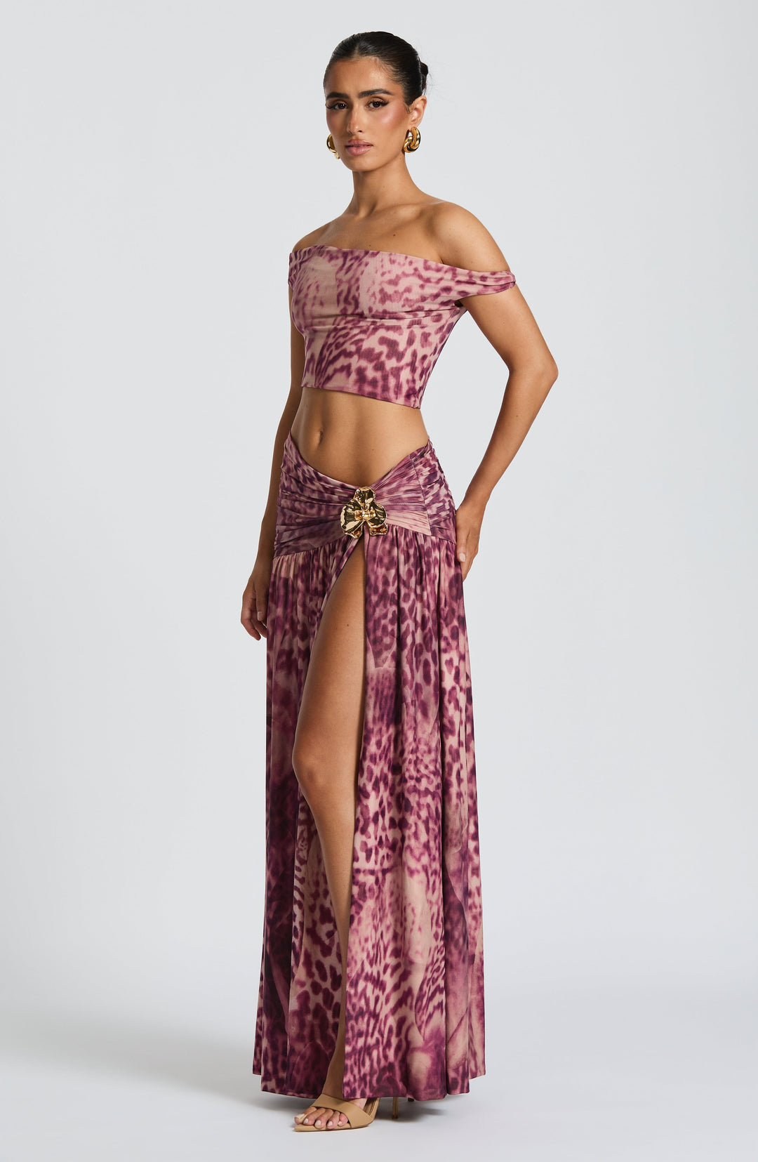 Haliari Top in Magenta Orchid Print by Clandour, product photo 4