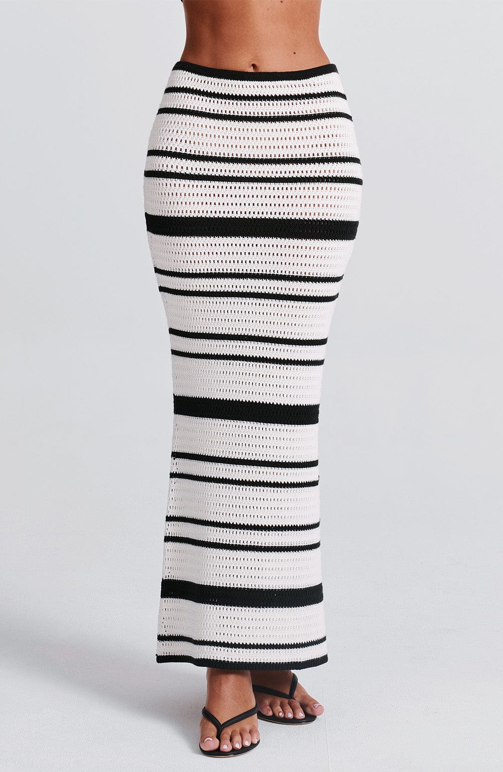 Islaella Maxi Skirt in Black/White by Clandour, product photo 7