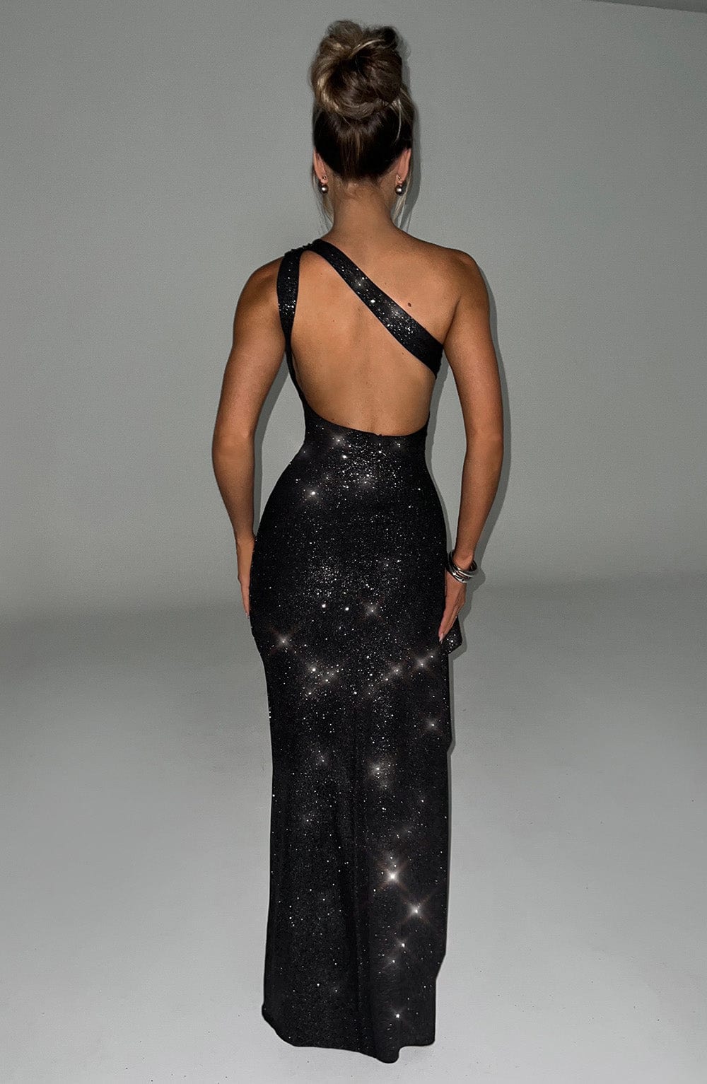 Islaena Maxi Dress in Black Sparkle by Clandour, product photo 3