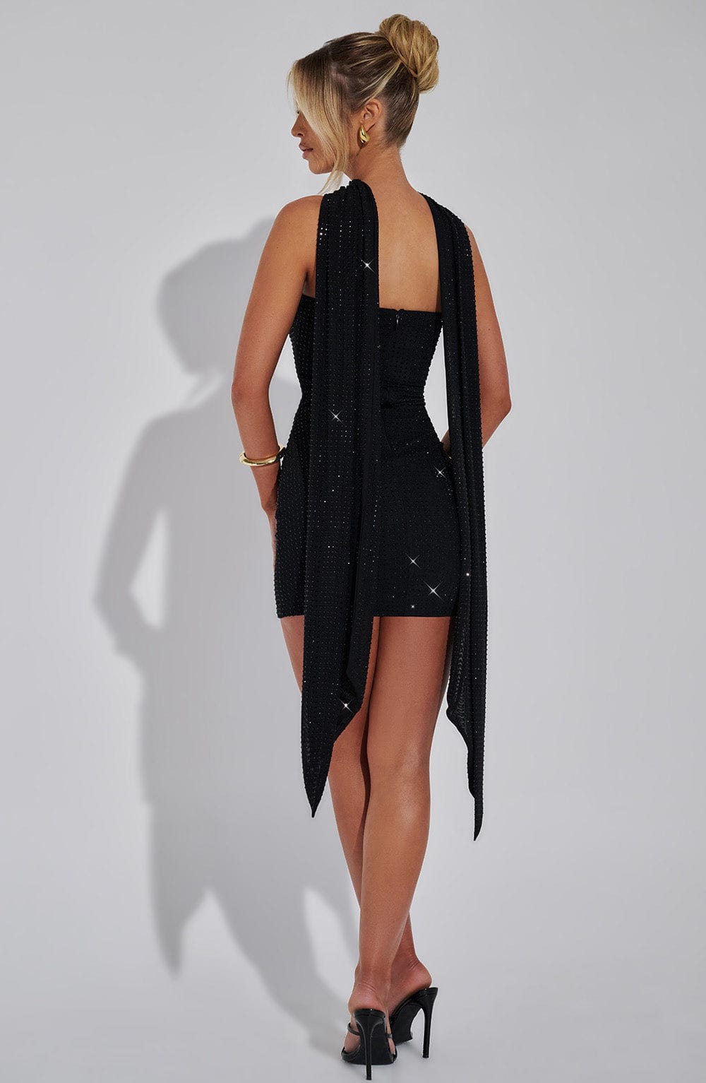 Islaessa Mini Dress in Black by Clandour, product photo 3