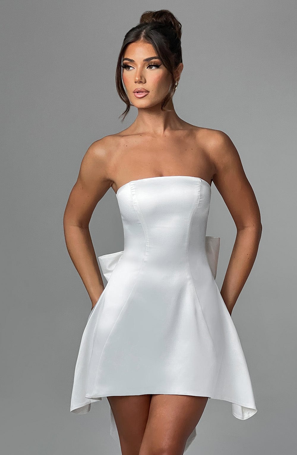 Islaette Mini Dress in Ivory by Clandour, product photo 1