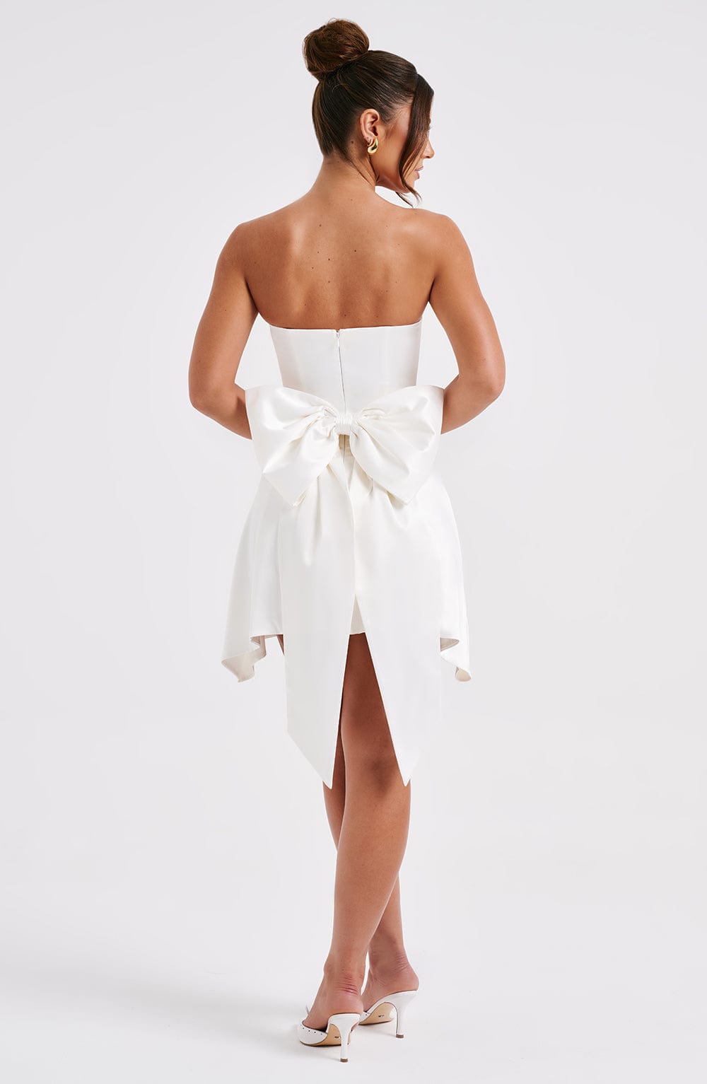 Islaette Mini Dress in Ivory by Clandour, product photo 7
