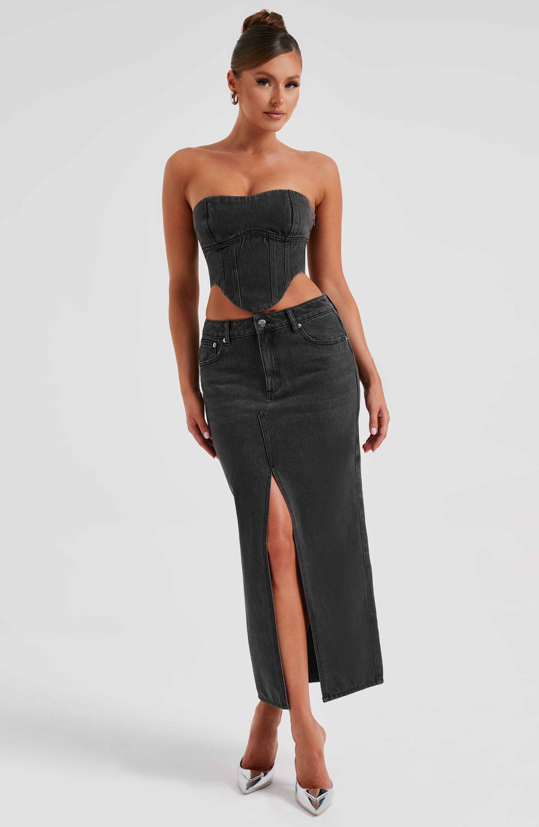Islaia Maxi Skirt in Black by Clandour, product photo 1