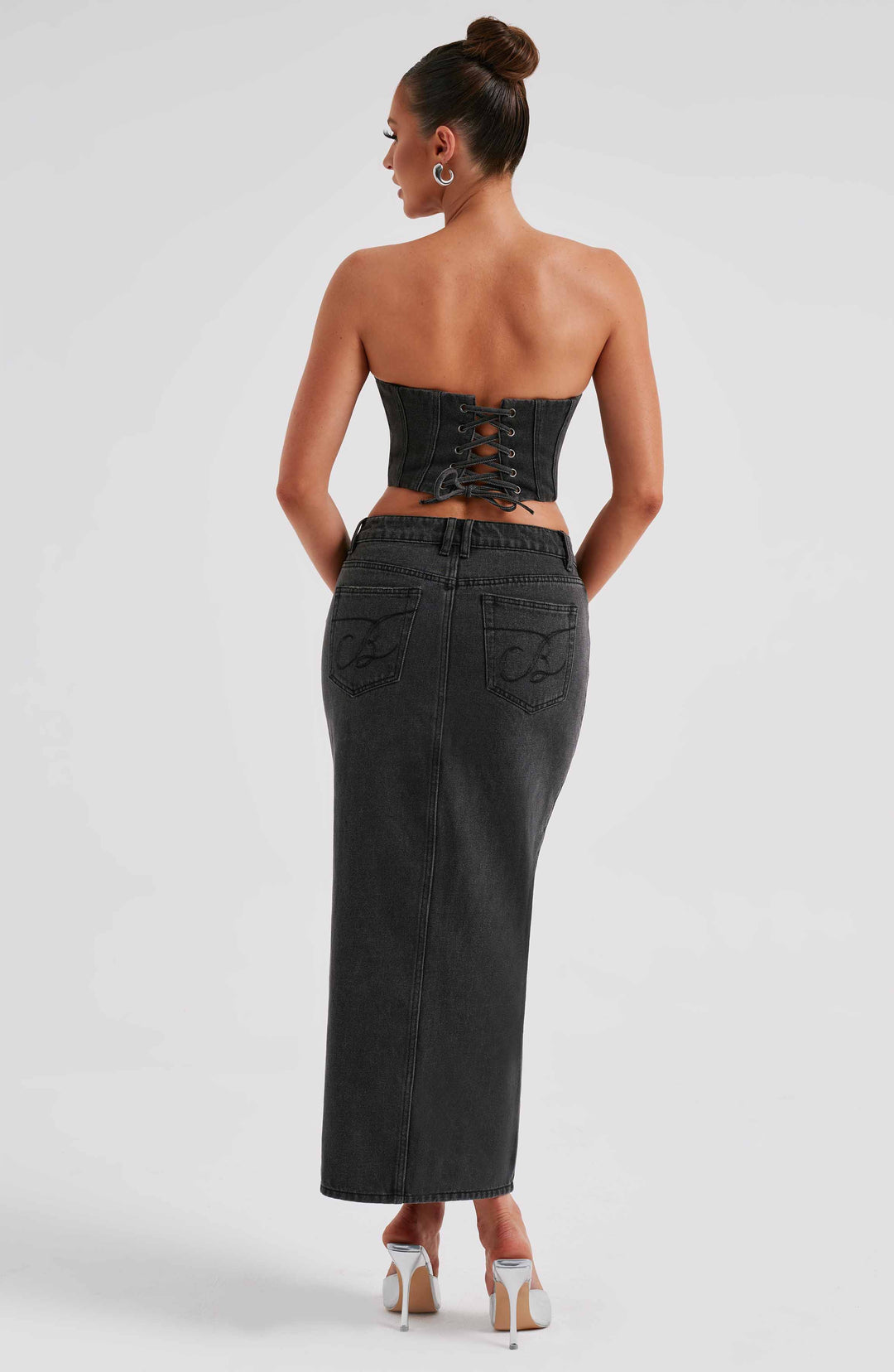Islaia Maxi Skirt in Black by Clandour, product photo 4