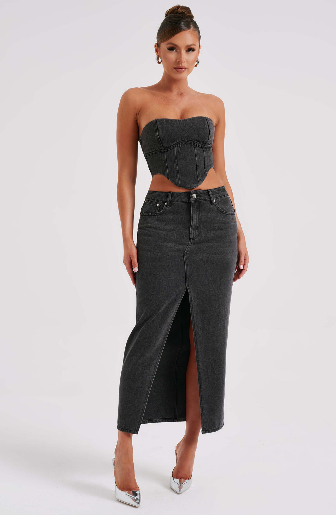 Islaia Maxi Skirt in Black by Clandour, product photo 9