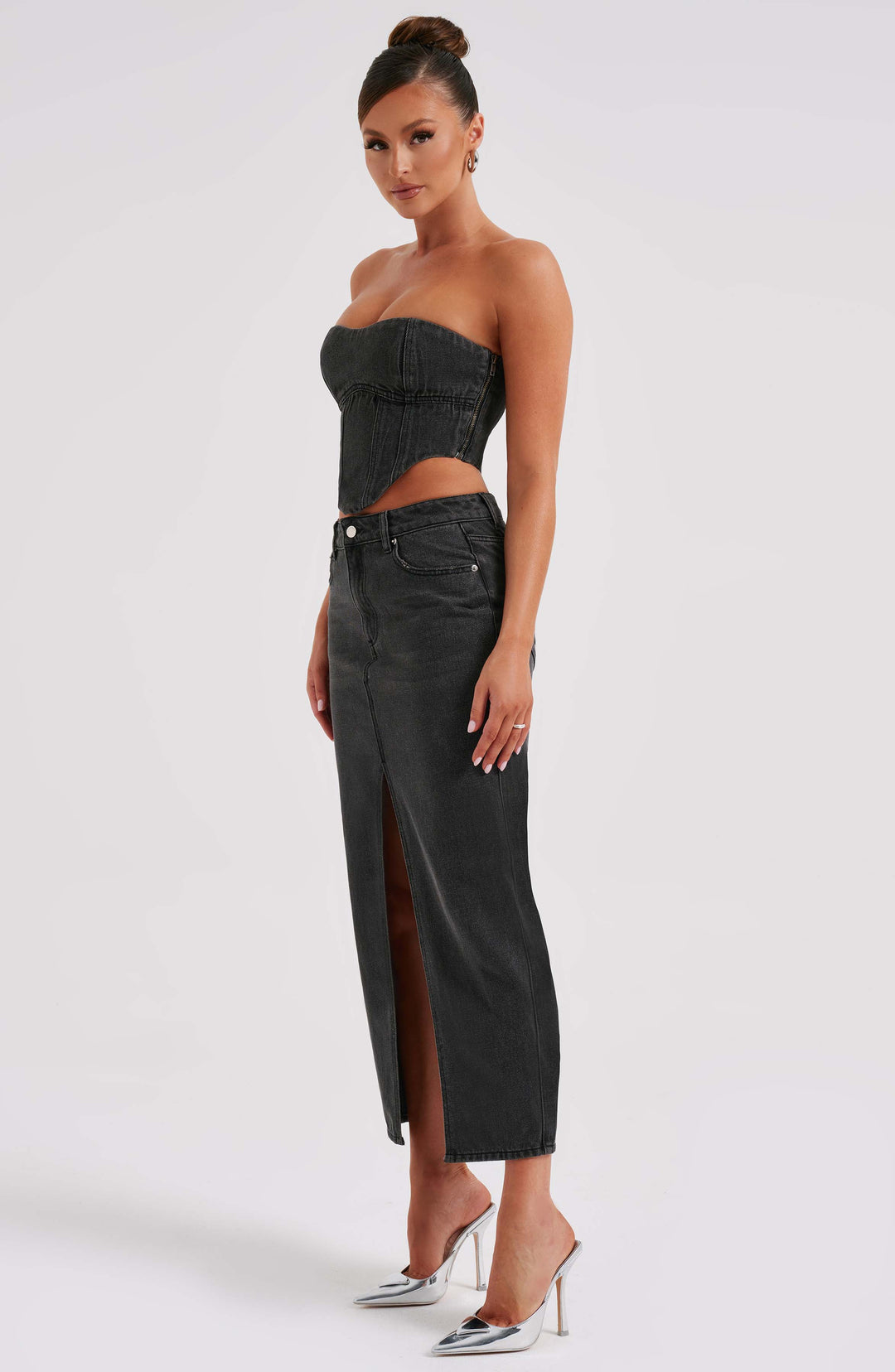 Islaia Maxi Skirt in Black by Clandour, product photo 10