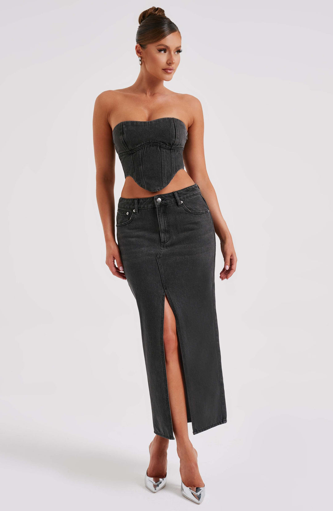 Islaia Maxi Skirt in Black by Clandour, product photo 12