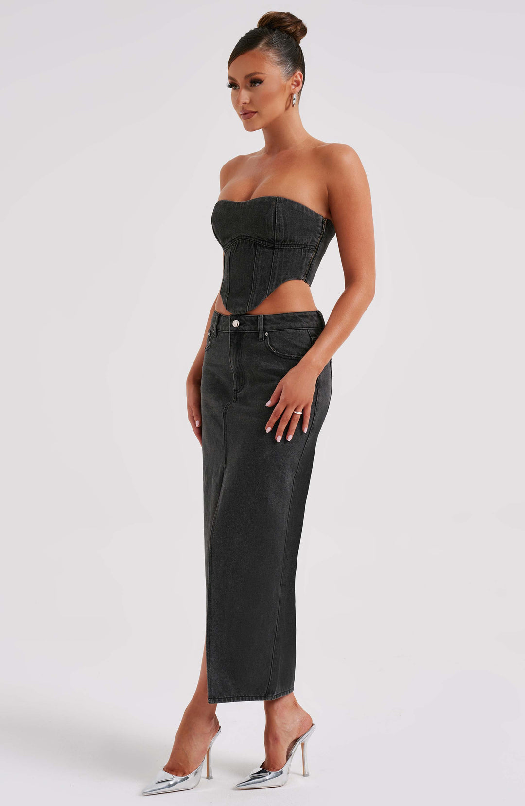 Islaia Maxi Skirt in Black by Clandour, product photo 13