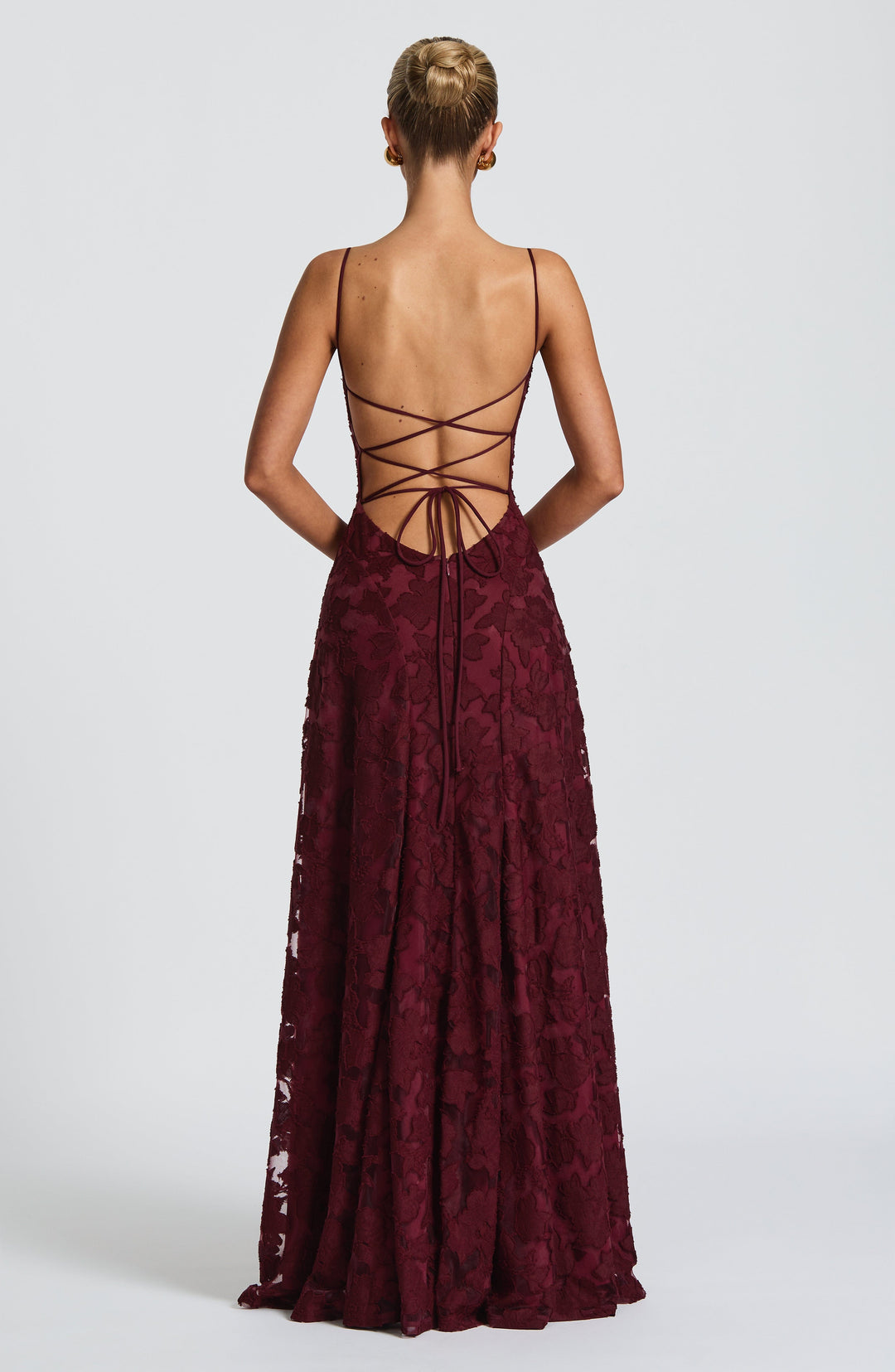 Islaina Maxi Dress in Cherry Lacquer by Clandour, product photo 4
