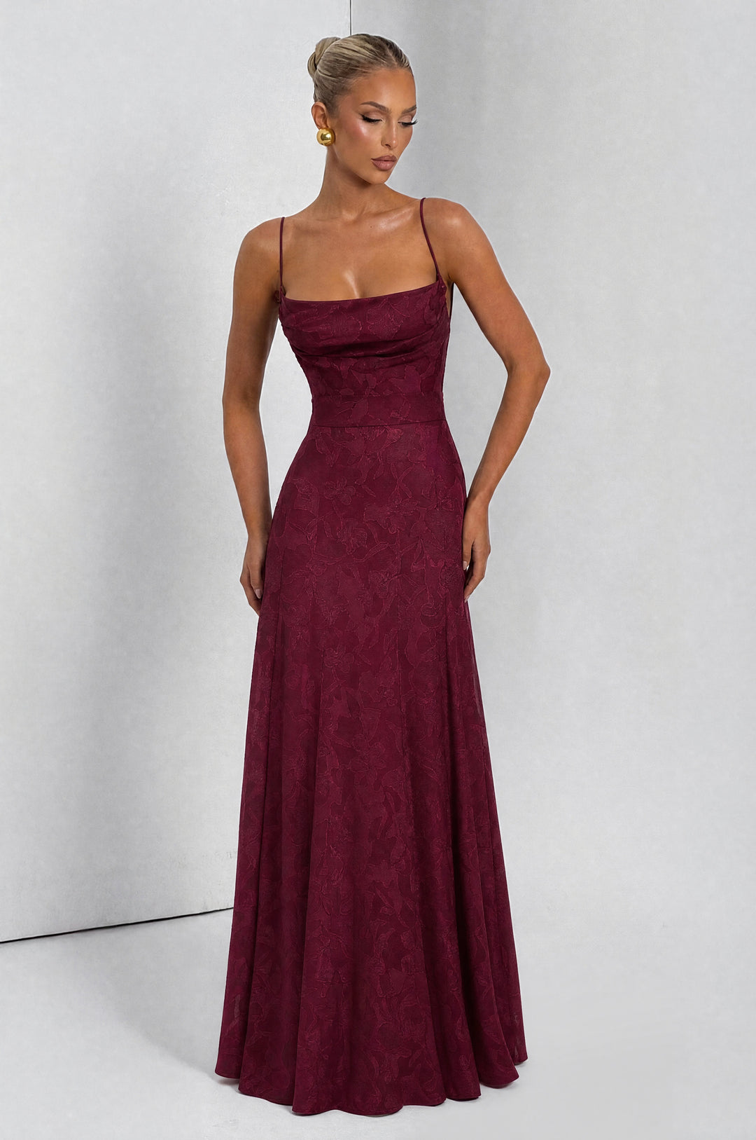 Clandour | Islaina Maxi Dress - Cherry Lacquer - product photo 5