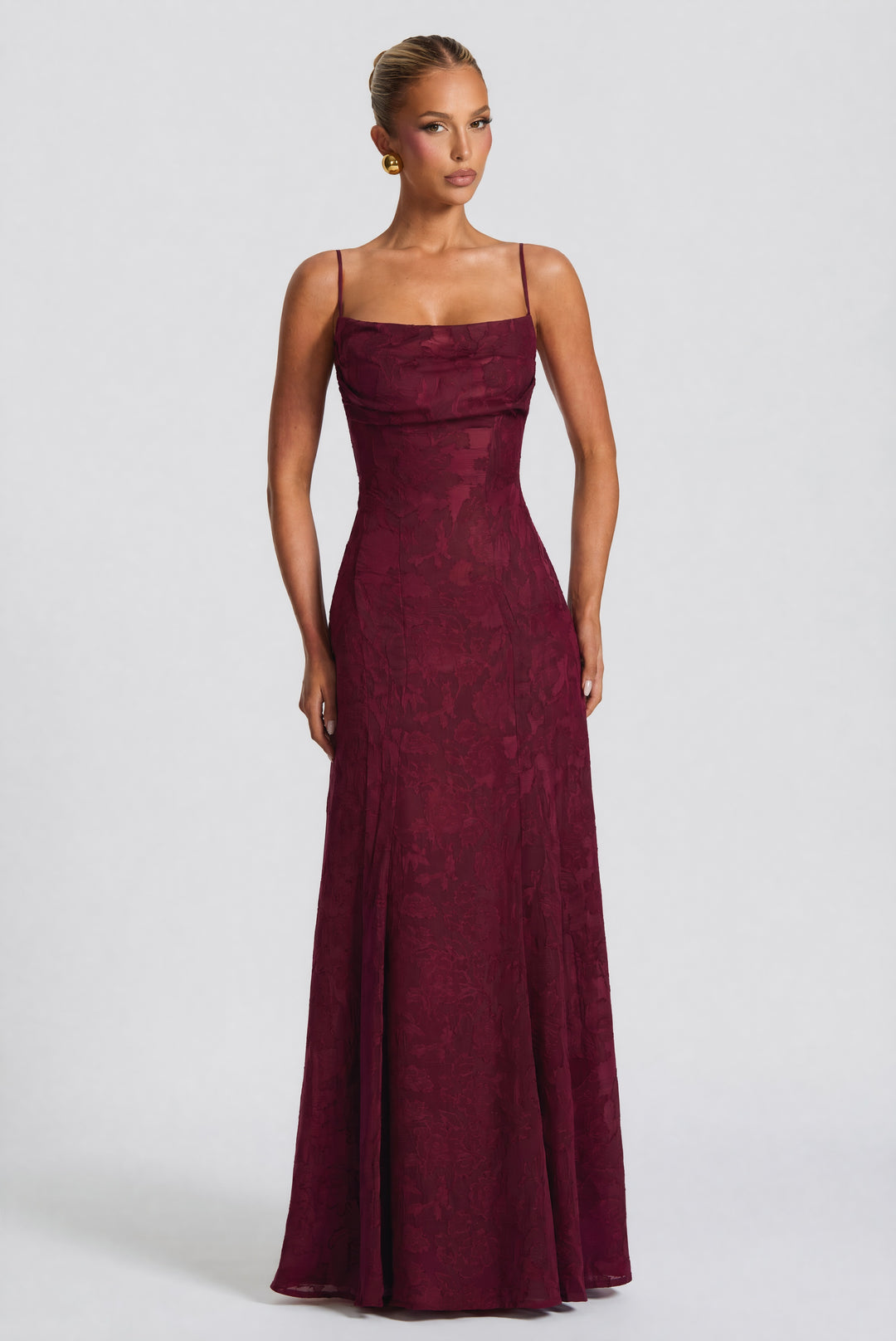 Clandour | Islaina Maxi Dress - Cherry Lacquer - product photo 6
