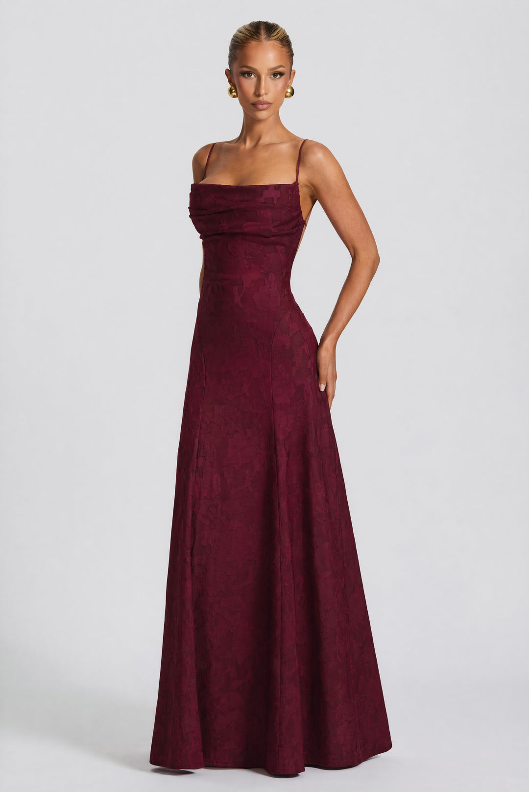 Clandour | Islaina Maxi Dress - Cherry Lacquer - product photo 7
