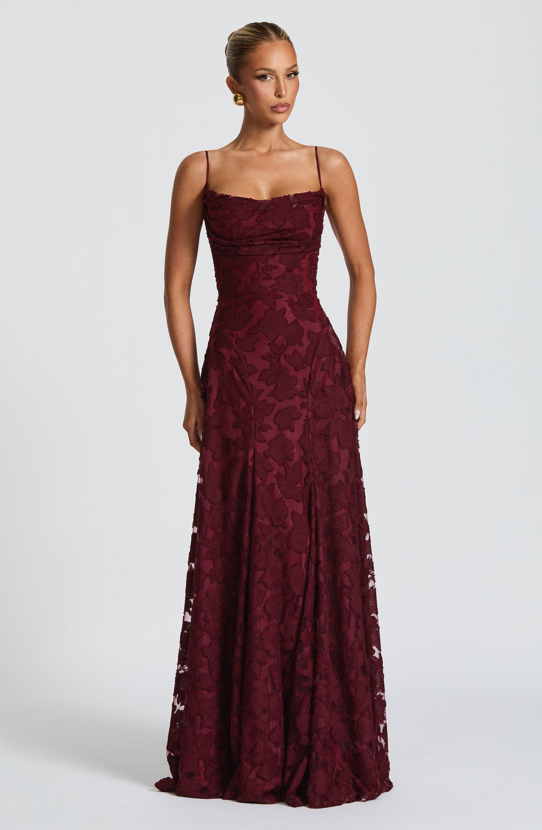 Islaina Maxi Dress in Cherry Lacquer by Clandour, product photo 8