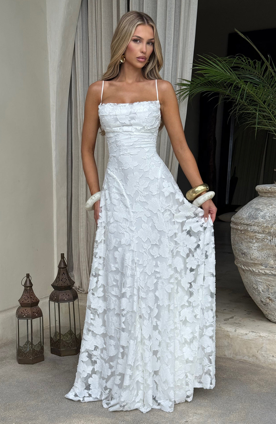 Islaina Maxi Dress in Ivory by Clandour, product photo 3