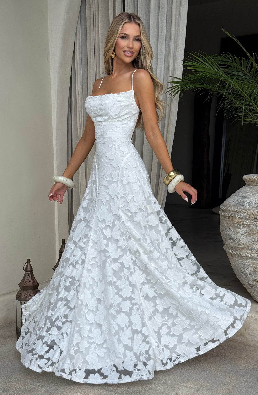 Islaina Maxi Dress in Ivory by Clandour, product photo 4