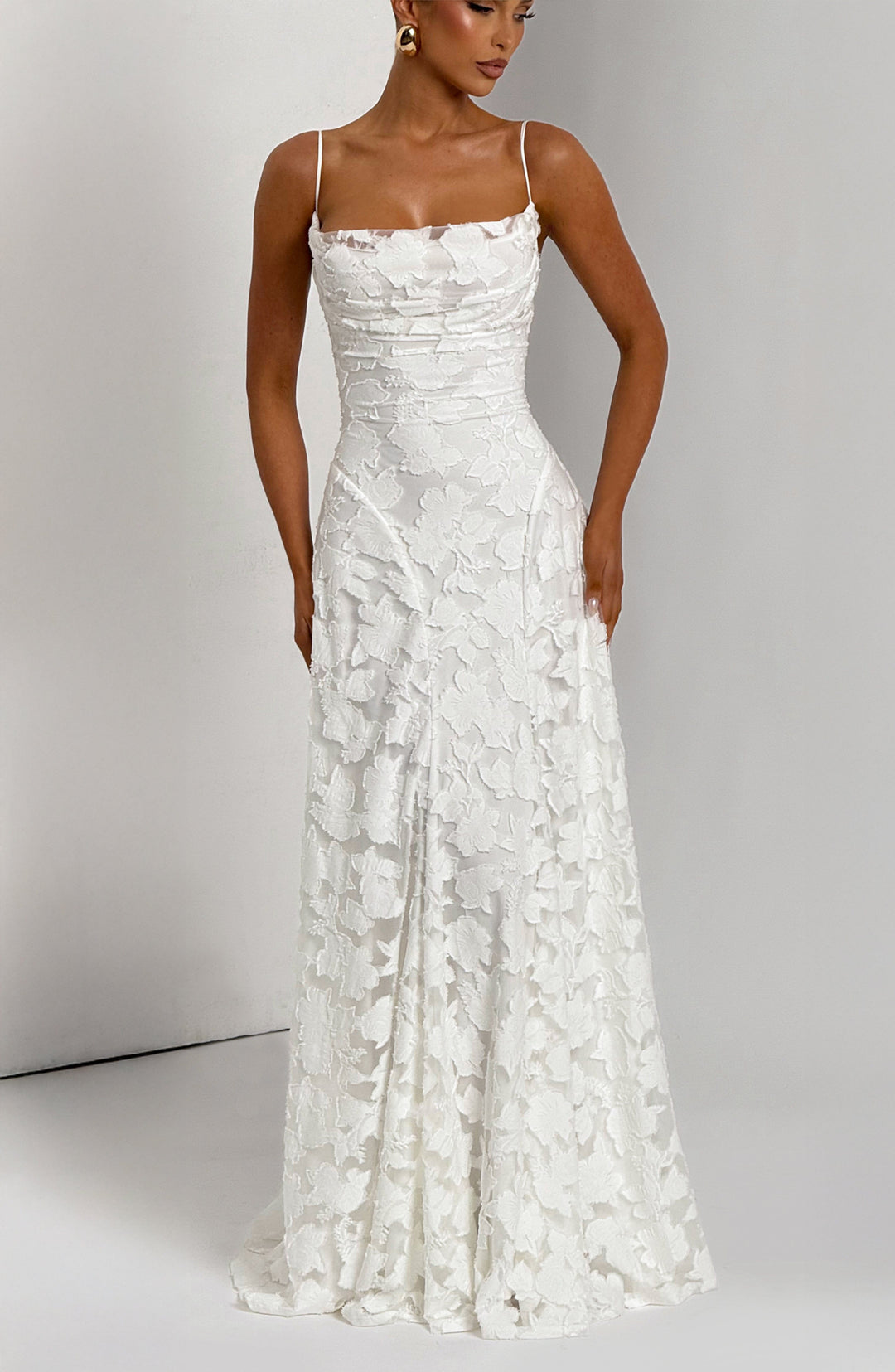 Islaina Maxi Dress in Ivory by Clandour, product photo 5