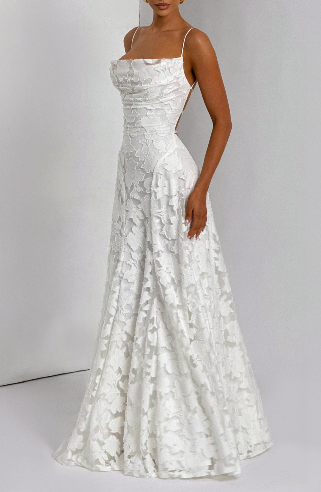 Islaina Maxi Dress in Ivory by Clandour, product photo 6