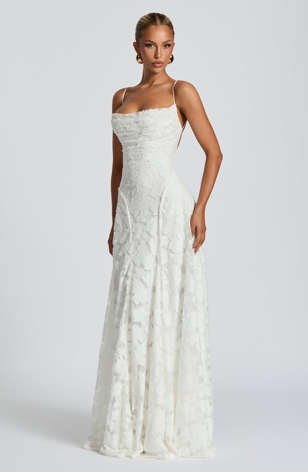 Islaina Maxi Dress in Ivory by Clandour, product photo 10