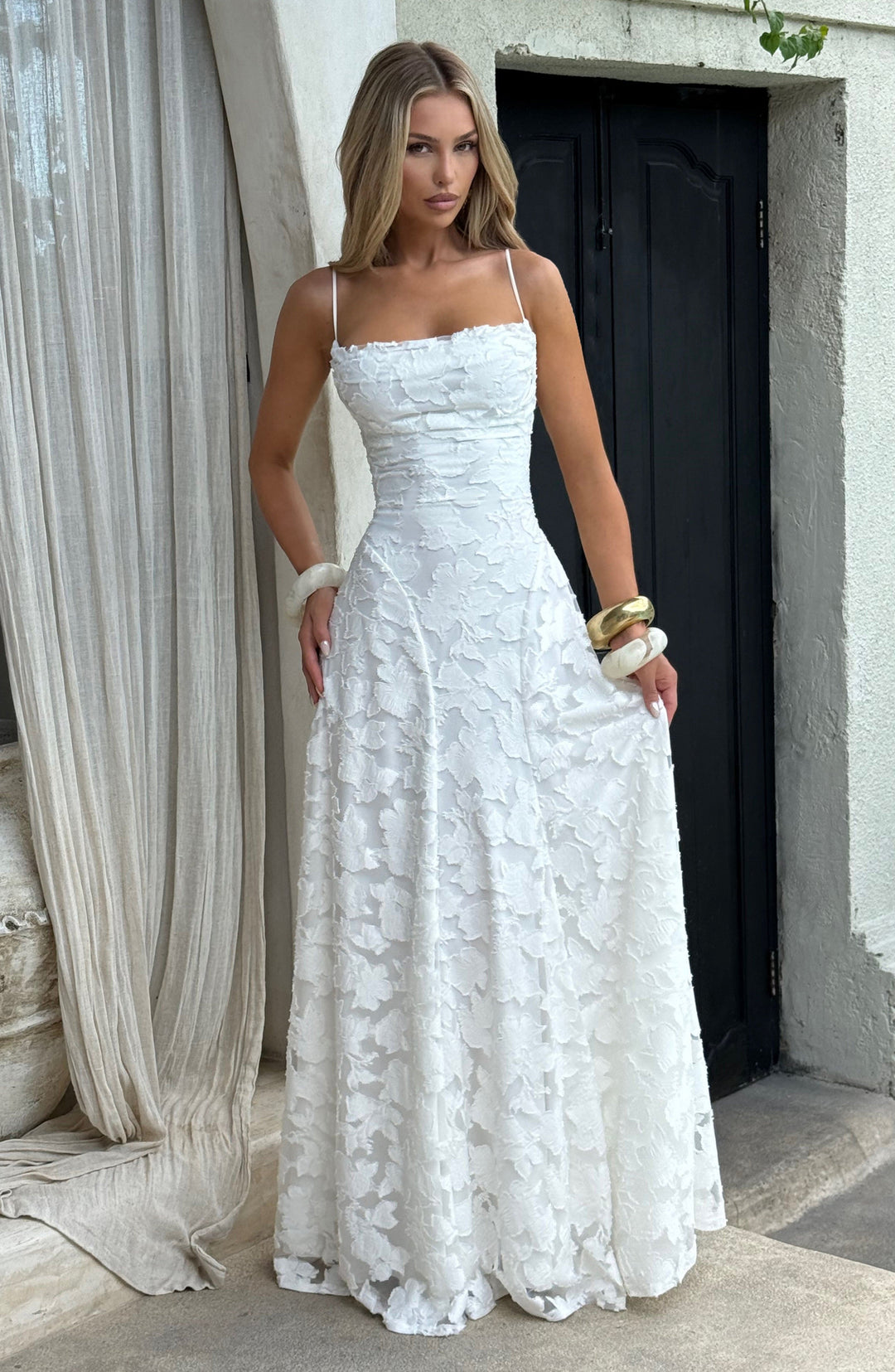 Islaina Maxi Dress in Ivory by Clandour, product photo 12